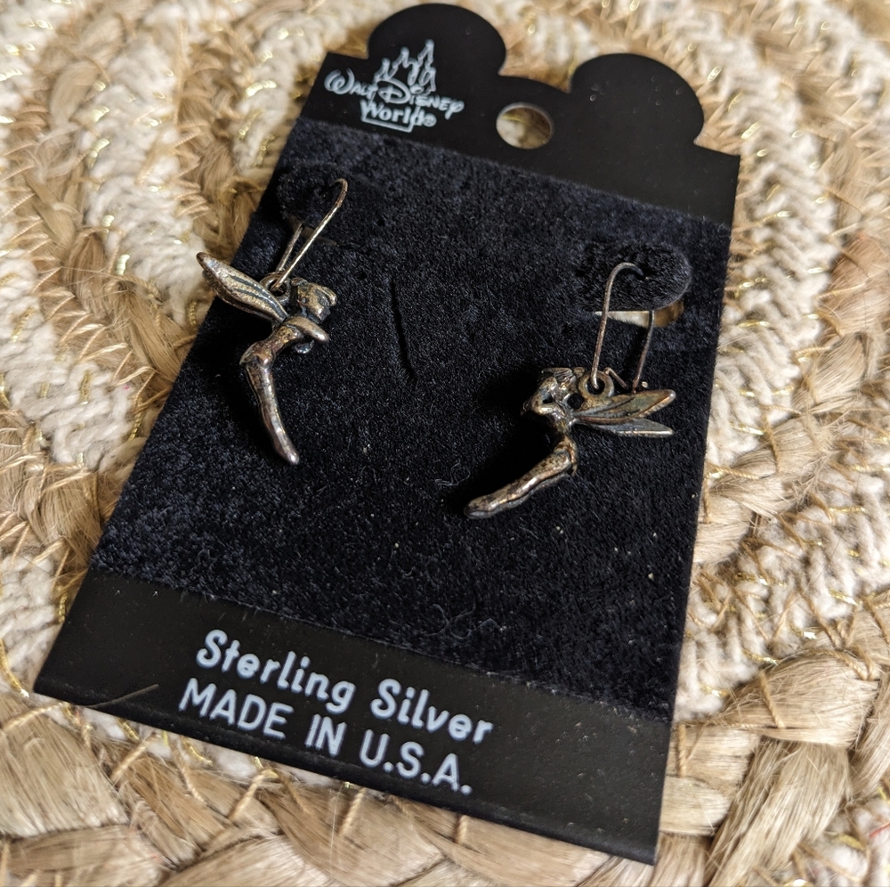 Disney Tinkerbell Earrings Sterling Silver